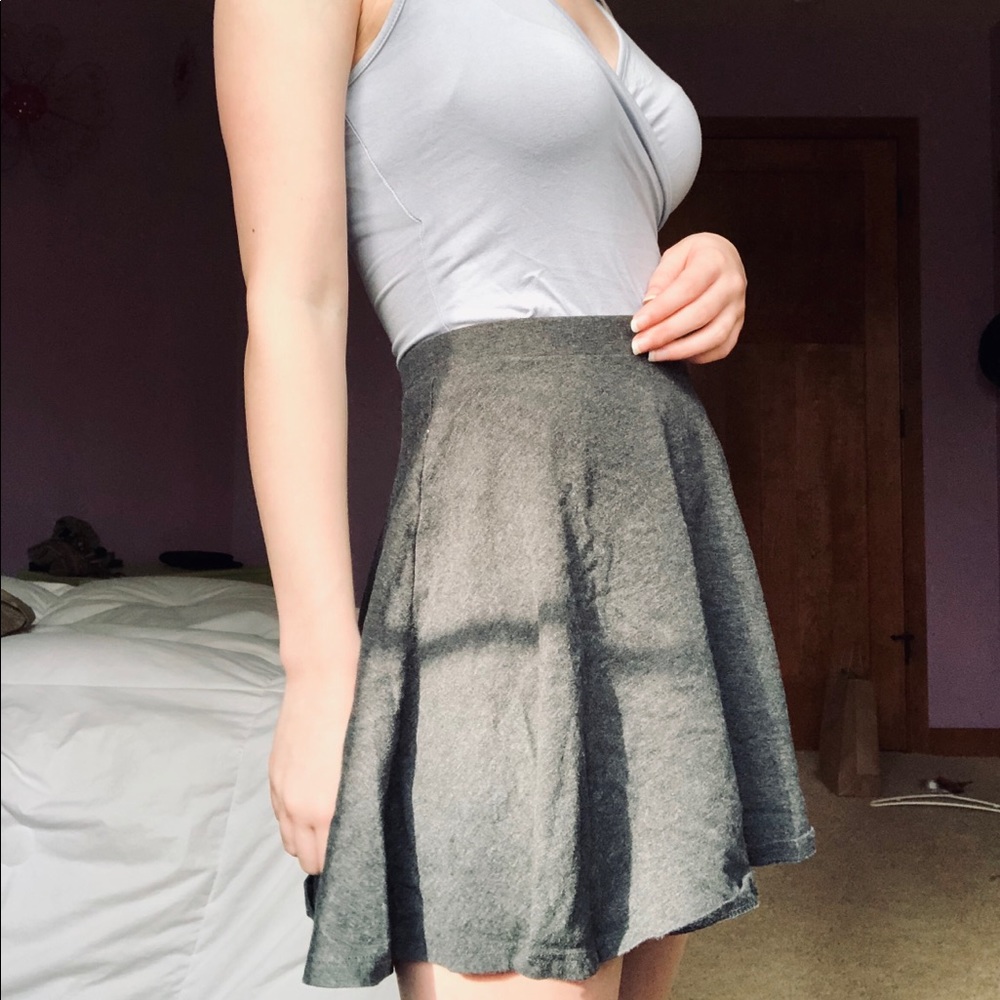 Grey Short Skirt